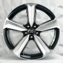 RIN 18X8 5-100 R1 SPORT DX047 BLACK MF MILLING SPOKES ET35 CB73.1