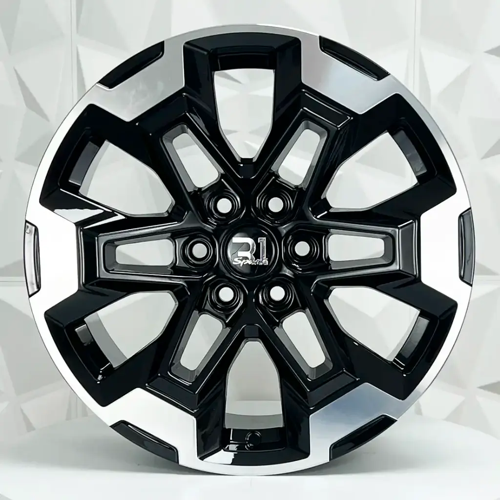RIN 17X7.5 6-114.3 R1 SPORT LP170 BLACK MACHINE FACE ET25 CB66.1
