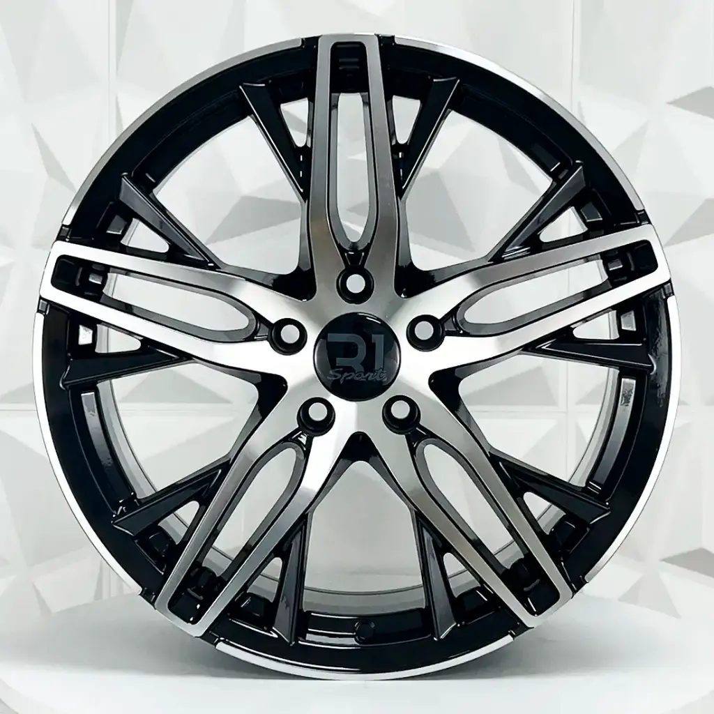 RIN 19X8.5 5-114.3 R1 SPORT R2350 BLACK MACHINE FACE ET45 CB73.1