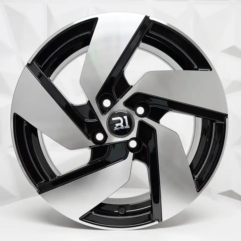 RIN 17X7 5-100 R1 SPORT X070 BLACK MACHINE FACE ET35 CB73.1