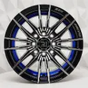 RIN 13X5.5 4-100/114.3 R1 SPORT L2070 BLACK MACHINE FACE BLUE LINE ET18 CB73.1
