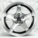 RIN 15X8 5-100 R1 SPORT 5958R BLACK MACHINE FACE MI ET25 CB73.1