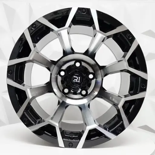 [156774] RIN 15X10 5-114.3 R1 SPORT X077 BLACK MACHINE FACE ET-44 CB83