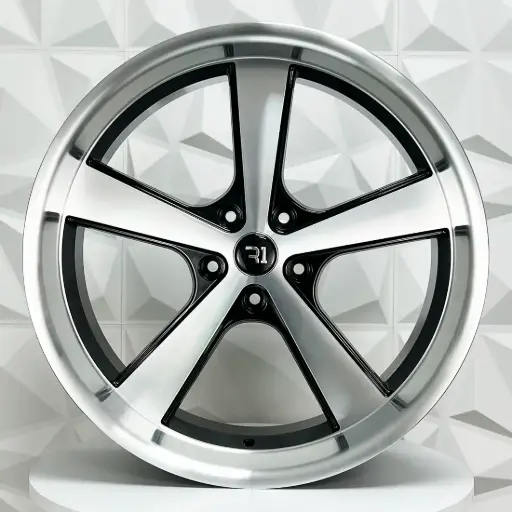 [224505F] RIN 22X9 5-139.7 R1 SPORT QC5205 BLACK MACHINE FACE MI ET15 CB87.1